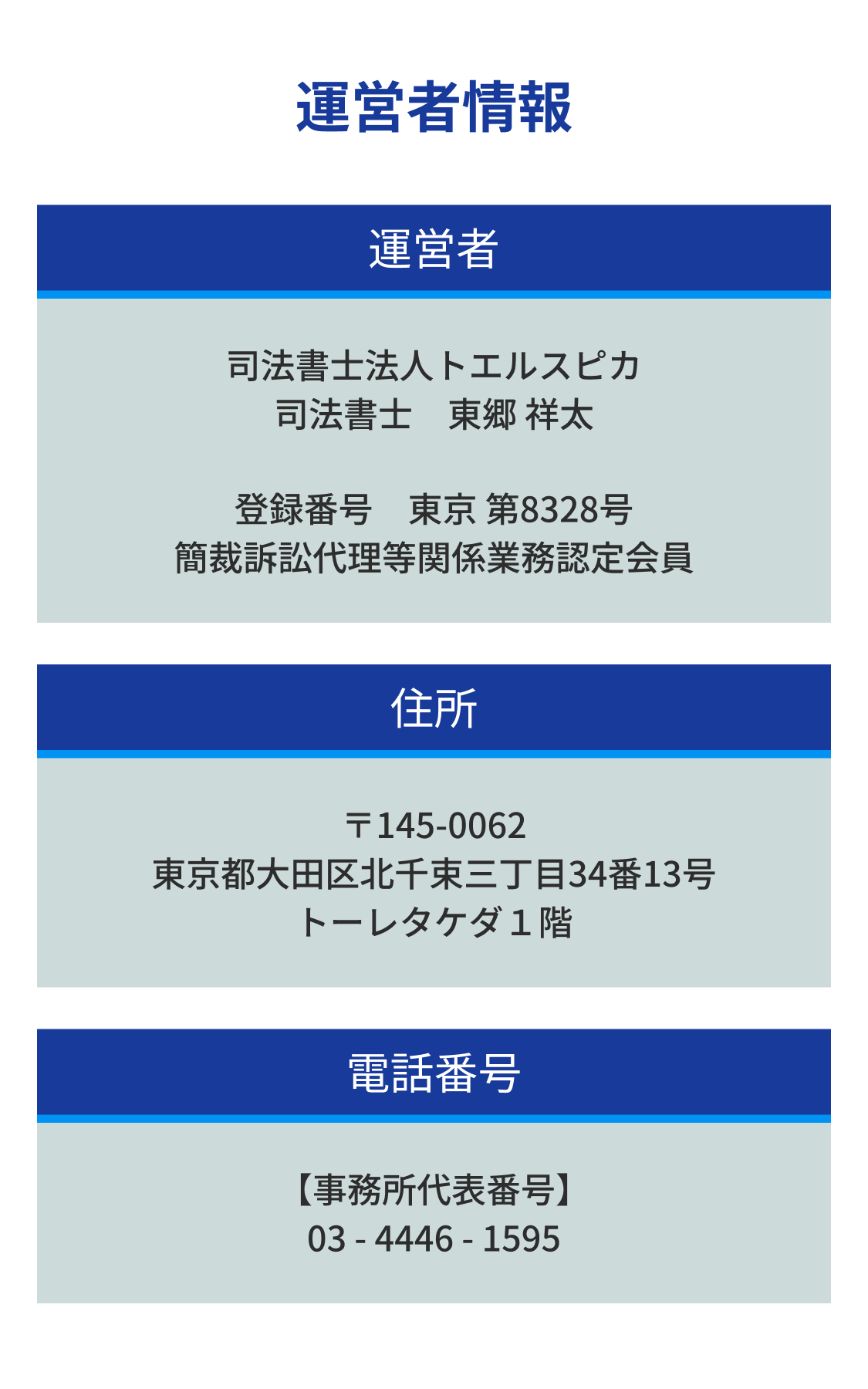 運営者情報